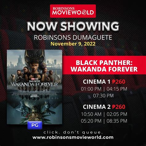 robinsons dumaguete cinema schedule today|Check out Robinsons Movieworld's .